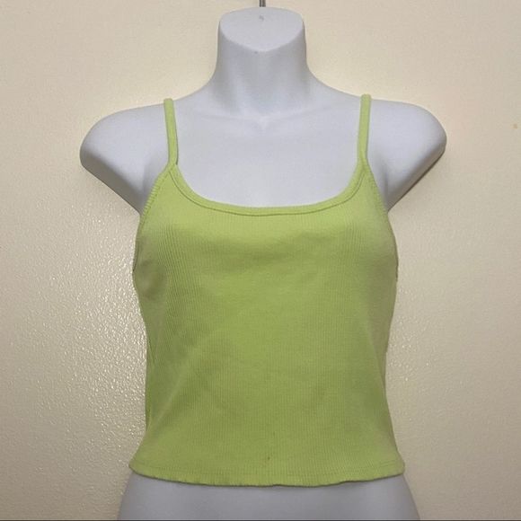 American Eagle Outfitters Tops - NEON GREEN RIBBED TANK TOP